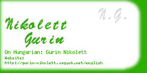 nikolett gurin business card